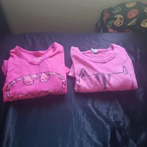 Pink Kids Long Sleeve Pajamas Tops Set